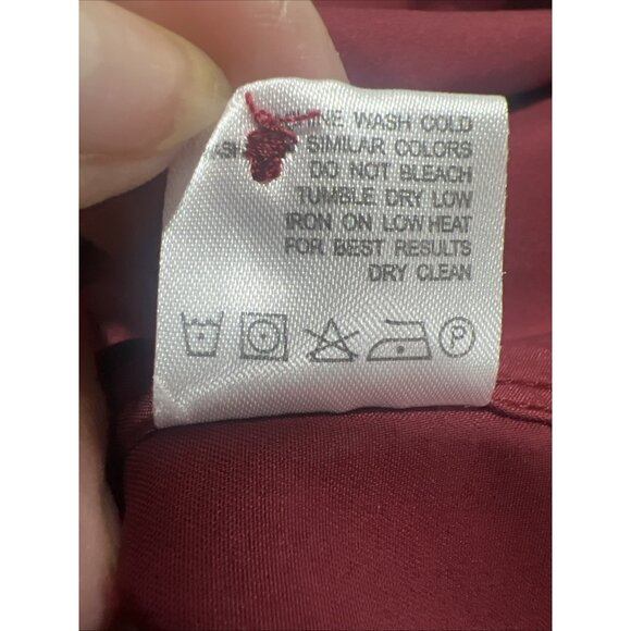 Flex Button-Up Mens Dress Shirt  Wine Size L Italy - Picture 9 of 9